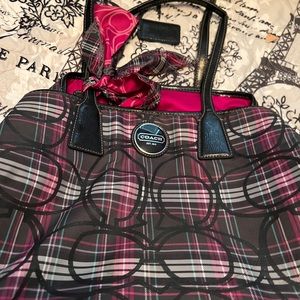 Coach purse with matching Scarf